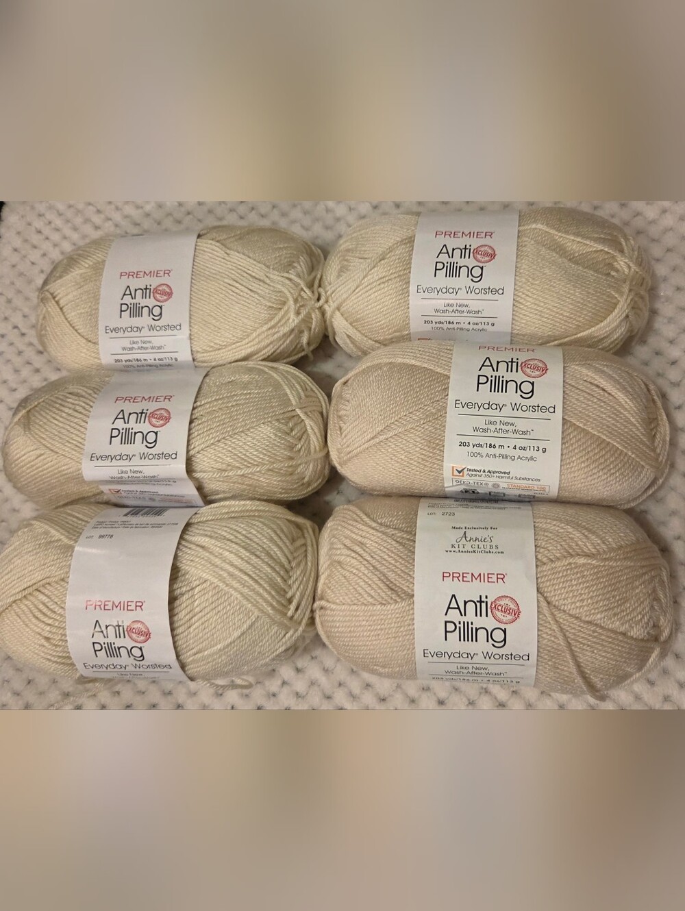 Premier Anti Pilling Everyday Worsted Yarn - 2 HONEY MILK 4 CREAM